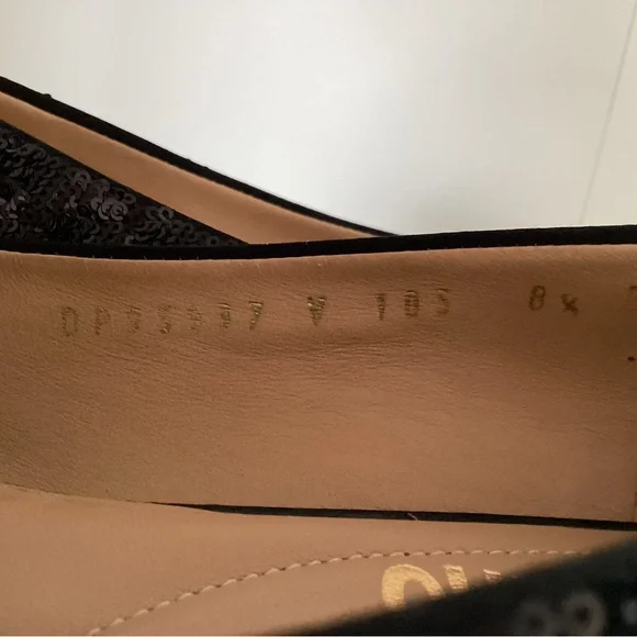 Salvatore Ferragamo ‘Varina’ Sequin Flats, Size 8 - Picture 9 of 11